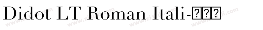 Didot LT Roman Itali字体转换